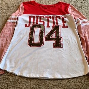 Long sleeve Justice girls shirt size 14/16
